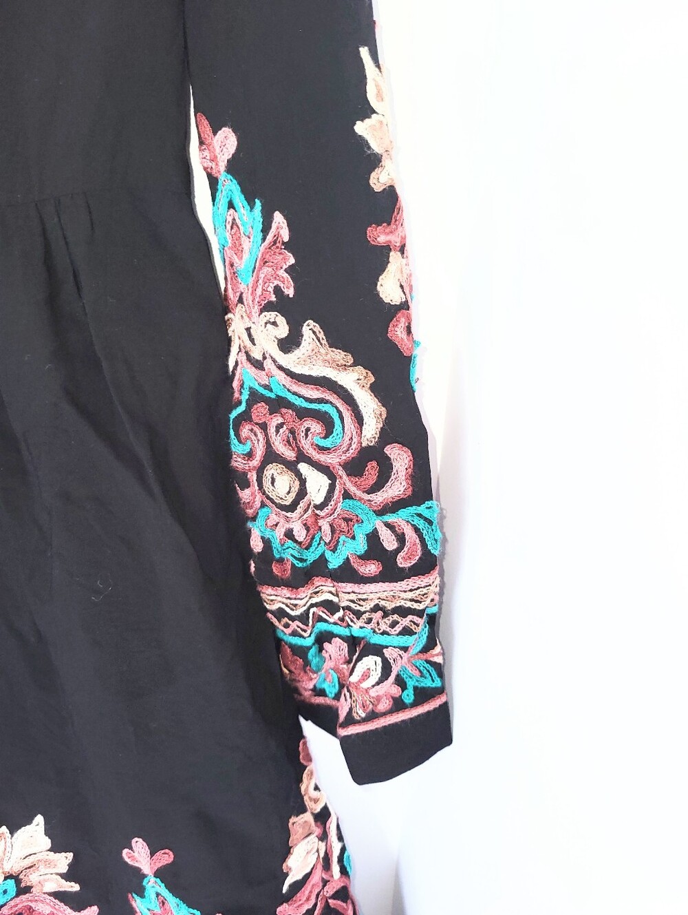 NWOT Anthropologie Floreat Avery Floral Embroidered Peasant Mini Dress Boho XS - Picture 6 of 16